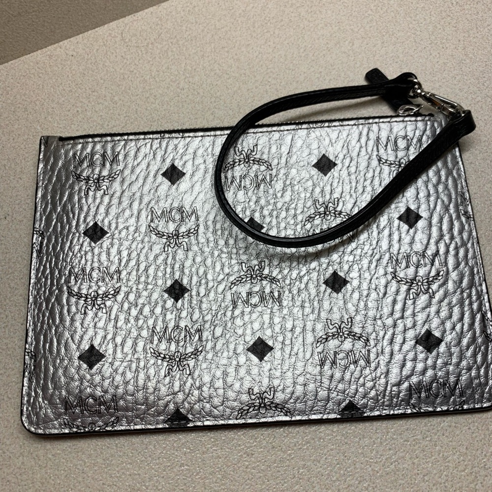 MCM Silver Pouch